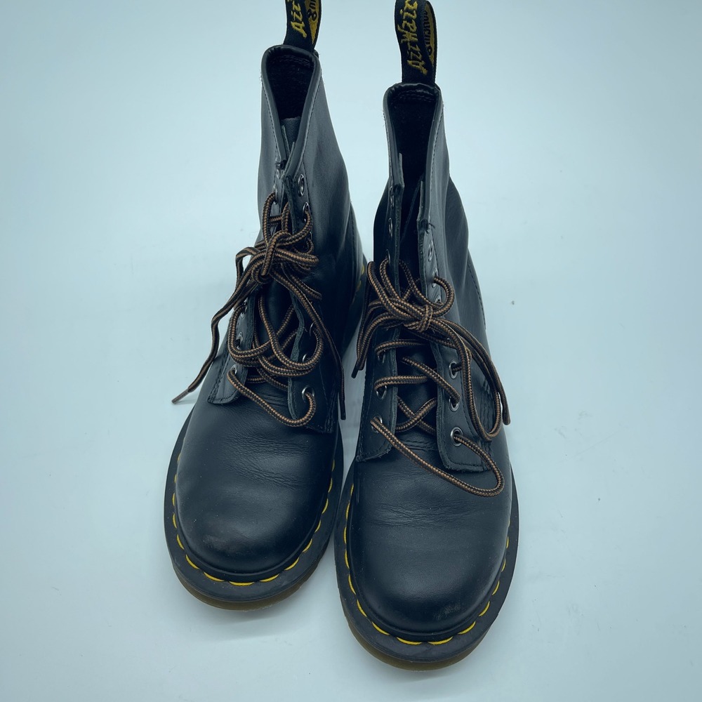 Dr. Martens 1460‎ Ankle Boots Leather Combat Black Lace Up Women's US 6 - Picture 3 of 8